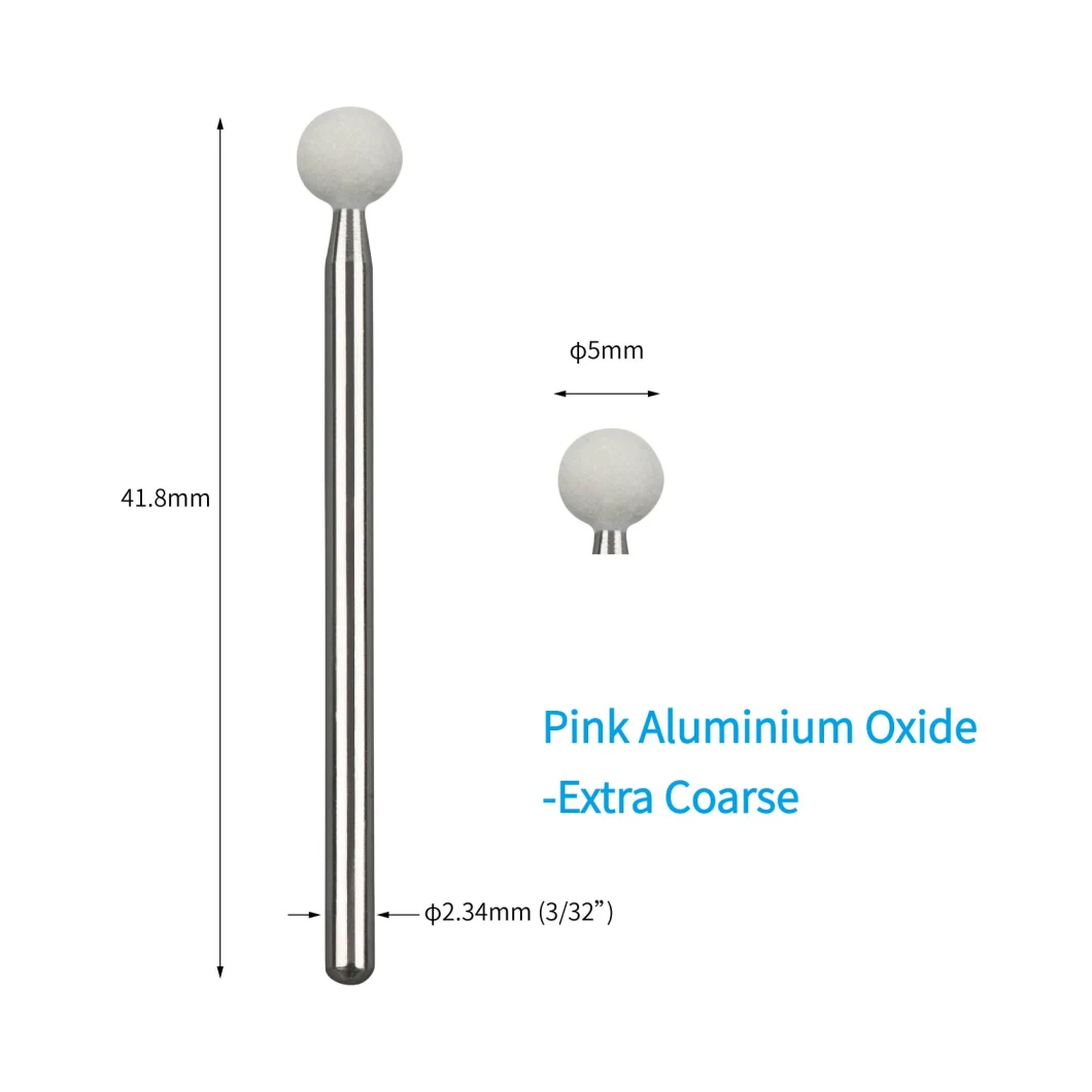 Nail Drill Use Dead Skin Removal Ball Shape Corundum Stone Rotary File